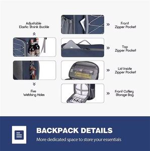 Sac à dos isotherme réutilisable, étanche et souple, personnalisé BSCI, pour le camping, la plage, la randonnée, les courses, le stockage réfrigéré - Product Image 4