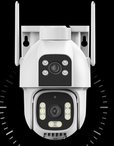 4G năng lượng mặt trời Pin <span class=keywords><strong>IP</strong></span> <span class=keywords><strong>Camera</strong></span> PTZ ống kính kép Sim thẻ không dây tự động theo dõi ngoài trời không thấm nước PIR đầy đủ màu sắc IR HD nhà cam - Product Image 3