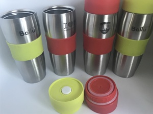 380ml Capacity Insulated Stainless <b>Steel</b> Water <b>Bottles</b> with Silicone Sleeve - Product Image 5