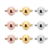 Fermoir magnétique rond en acier inoxydable Fermoirs magnétiques à boule Bracelet Collier Fabrication de bijoux Connecteur Accessoires faits à la main