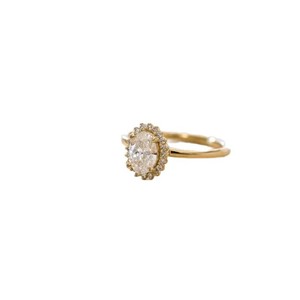 Diamond <b>Ring</b> Round Brilliant Cut Gold Women's Engagement Jewelry JZ-560 Geometric Design - Product Image 5