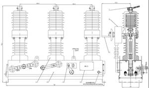 เบรกเกอร์สุญญากาศแรงดันสูง 12kV สำหรับภายนอกอาคาร รุ่น ZW32-12 พร้อมระบบรีคลอเซอร์อัตโนมัติ ซีรีส์ ZW32-12 สำหรับภายนอกอาคาร แรงดันสูง - Product Image 1