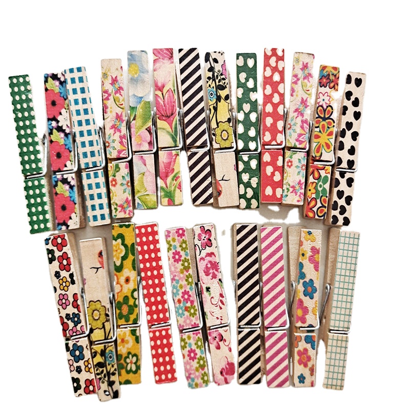 Сделанные на заказ маленькие деревянные натуральные зажимы в упаковке из небольших натуральных зажимов «сделай сам» для свадебной вечеринки офисные принадлежности