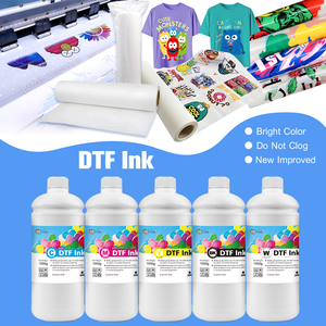 Baiyin Không Có Tắc Nghẽn In Kỹ Thuật Số Dtf Mực 1Kg Cmyk + W 5 Màu Sắc Thăng Hoa Truyền Nhiệt Dtf Mực Với Màu Sắc Tinh Tế Mực - Product Image 2