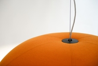 Suspension décorative en tissu LED personnalisée en forme de semi-dôme moderne pour espace de travail, restaurant, maison
