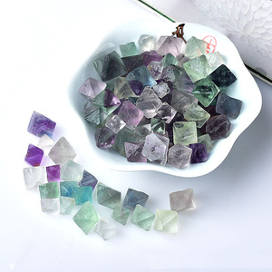 Quarzo caduto ghiaia cristallo Fluorite ottaedro guarigione pietra <span class=keywords><strong>di</strong></span> roccia per la decorazione domestica - Product Image 1