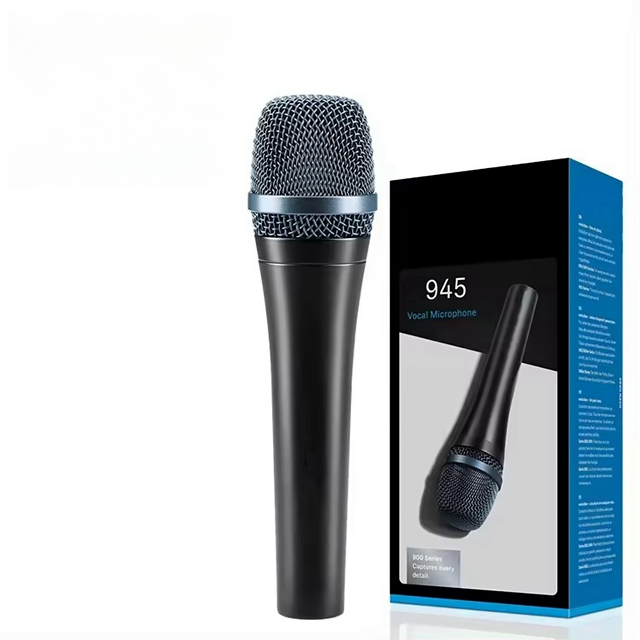 E945 Super-Cardioid Dynamic Handheld Mic High-quality Wired XLR Connector Metal Material for Performance Live Vocals Karaoke