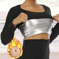 Combinaison de sauna pour femmes, vêtements de fitness, veste de sauna pour l'exercice, chemise de sauna à manches longues