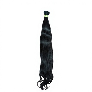 Indian Virgin Remy Single Drawn I-Tip Hair Extension Silky Straight Wave 10-32 Inches 100g/Piece <b>Black</b> <b>Wrap</b> - Product Image 2