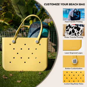 Сумка-тоут женская модная, водонепроницаемая, из ЭВА-силикона, в форме конфеты, с возможностью нанесения логотипа, для пляжа и шопинга - Product Image 6