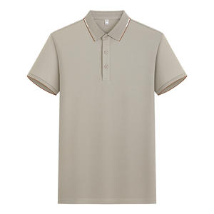 Polos pour hommes de qualité supérieure, doux et respirants, anti-rides, avec logos brodés personnalisés 100% coton pour l'été, t-shirt à manches courtes - Product Image 1