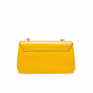 Amarillo P56101 Hombro formal Solo rayas geométricas Cuero genuino Poliéster RFID Cremallera Portátil Damas Invierno Primavera Verano - Product Image 1