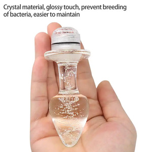 पुरुषों के लिए रोशनी के साथ 2023 नया चमकदार ग्लास डिल्डो ग्लास गुदा रिमोट कंट्रोल डिलोरेशन लाइट मालिश - Product Image 3