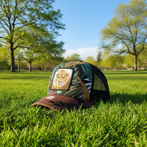 Cappello Trucker Banshee a 6 Pannelli in Tessuto a Rete con Ricamo Design Leone Unisex per Adulti Casual Primavera Estate - Product Image 2