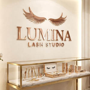 Letrero Luminoso LED 3D de Alto Brillo para Barbería, Logotipo Personalizado de <span class=keywords><strong>Acero</strong></span> Inoxidable con Retroiluminación para Salón de Belleza, Recepción - Product Image 4