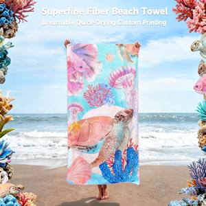 2 Pack Turkish Tropical Microfiber Hoodie <strong>Beach</strong> <strong>Towel</strong> Quick Dry Lightweight Thin Oversized 180x80cm for Travel Swim Pool Gym - Product Image 1