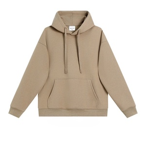 เสื้อฮู้ดดี้คู่รักสไตล์ลำลอง ผ้าเทอร์รี่หนา 380 กรัม สีพื้น ทรงหลวม ไหล่ตก สไตล์อเมริกันเรโทร ปักลาย สำหรับฤดูใบไม้ร่วง - Product Image 1