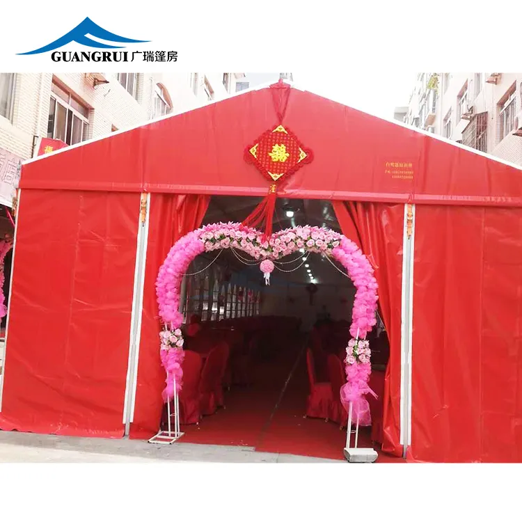 Tienda grande para iglesia de 20x20, carpas para fiesta de boda rojas y blancas al aire libre para eventos, carpas y sillas de boda para 100 300 500 personas