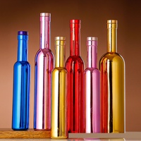 Botella de Vidrio Delgada y Cónica para Vino Helado o Jarabe, Diseño Alto y Elegante para Servir Vino de Postre y en Cafeterías