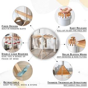 Séchoir <span class=keywords><strong>à</strong></span> <span class=keywords><strong>linge</strong></span> pliable <span class=keywords><strong>à</strong></span> 16 pôles de style pieuvre Capacité de 315 pouces Support <span class=keywords><strong>à</strong></span> <span class=keywords><strong>linge</strong></span> pliable intérieur/<span class=keywords><strong>extérieur</strong></span> Support <span class=keywords><strong>à</strong></span> séchage peu encombrant - Product Image 3