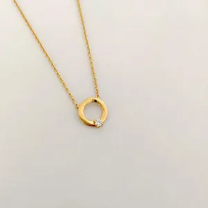 Minimalism women jewelry charming 925 sterling silver 18k gold filled vintage coin cz chain necklace for women and girl