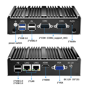 חדש anfanless מיני PC intel reron n2840 8gb ddr3l 128gb ssd 2 rtl8111h 2 * rs232 rs485 vesa הר מחשב תעשייתי rj45 יציאה - Product Image 4