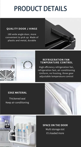 Enfriador de bebidas para el hogar 98L, refrigerador pequeño, Enfriador de bebidas, luz led, pantalla de puerta de vidrio, mini nevera - Product Image 4