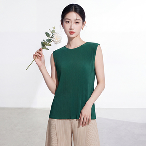 Novedades para Mujer: Blusa Casual Holgada sin Mangas, Estilo Minimalista con Cuello, Elegante y Ecológica para Todas las Temporadas - Product Image 3