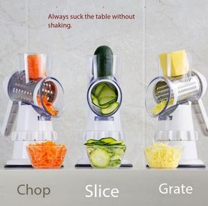 Stainless Steel Multifunctional <b>Vegetable</b> Cutter Manual Rotary Cheese Grater Interchangeable Blades Nuts Shredder <b>Vegetable</b> - Product Image 3