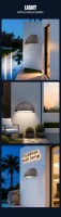 Luminaire mural LED industriel WP33Q AC120-227V 25W avec télécommande, variateur d'intensité, cellule photoélectrique, IP65, 95 CRI, aluminium, extérieur, commercial