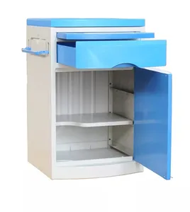 Hot selling cheap ABS plastic mobile medical bedside storage cabinets for clinical furniture in hospitals