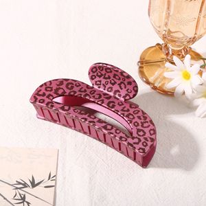 Pinza de Pelo Redonda con Diseño de Leopardo, Estilo Vintage Europeo Americano, Accesorio Popular de Otoño para Mujeres y Niñas - Product Image 3