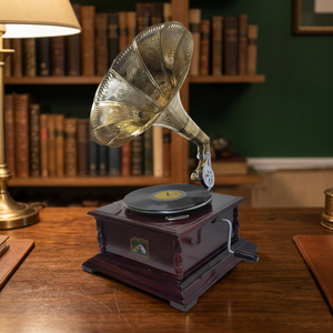 Gramófonos Metálicos Hechos a Mano con Diseño Geométrico Rectangular Vintage de Alta Calidad, Regalos Novedosos para Amantes de la Música, al Mejor Precio - Product Image 3