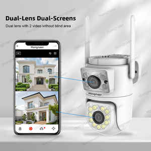 Caméra de surveillance <span class=keywords><strong>IP</strong></span> PTZ sans fil Hongnaer 6/8MP à double objectif <span class=keywords><strong>5G</strong></span> WiFi6 4K 360° CCTV extérieure, caméra de sécurité intelligente WiFi Tuya - Product Image 2
