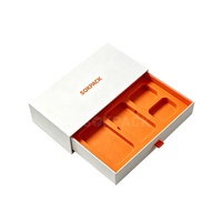 Boîte cadeau rigide personnalisée avec logo, insert en mousse pour smartphone, batterie externe, écouteurs, ensemble d'emballage électronique haut de gamme