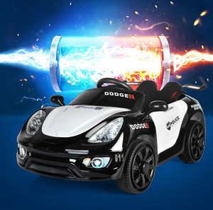 Auto Eléctrico de Policía para Niños, con Tracción en las Cuatro Ruedas, Control Remoto, para Niños de 2 a 4 Años, con Batería, Construcción de ABS - Product Image 4