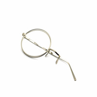 8759 Cos Monocle Unisex Retro Steampunk Geek Thief Montura de Gafas Metálicas Estilo Británico