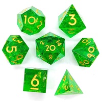 Jeu de RPG transparent fait à la main à bas prix dés en résine du MDN Sharp Edge pour joueur du MDN