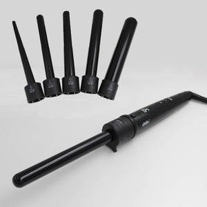 Fer à friser électrique professionnel 5 en 1 interchangeable en céramique LED, outils de coiffage 5 en 1, écran LCD, fer à friser à têtes multiples - Product Image 2