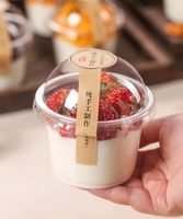 Conteneur à crème glacée en plastique avec couvercle en dôme, gobelet en papier pour crème glacée avec couvercle transparent en dôme, gobelets en papier personnalisés avec couvercles en dôme, machine de thermoformage
