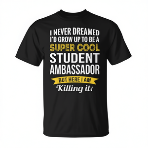 Camiseta de Estudiante Embajador Negra Unisex para Uso Promocional - Product Image 2