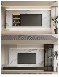 Hiện đại chống cháy không thấm nước dày đá cẩm thạch PVC 3D tấm Tường gạch dán cho nội thất sử dụng khách sạn commerces phòng tập thể dục hộ gia đình - Product Image 6