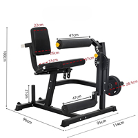 BunnyHi JSY021 Machine à charge libre réglable pour extensions et curls des jambes, machine rotative spécialisée pour développer les quadriceps et les ischio-jambiers
