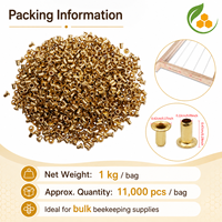 1KG Beutel Kupferbeschichtete Bienenstockrahmen-Ösen, Imkerei-Drahtösen für Holzbienenstockrahmen, Imkerzubehör