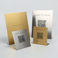 Code QR étanche en acier inoxydable pour hôtels et entreprises – Taille et épaisseur personnalisables – Affichage pour paiement par scan
