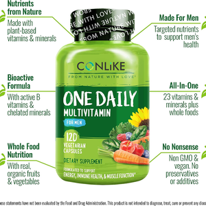 מולטי ויטמין תוסף תזונה למבוגרים, פורמולה יומית בכמוסות, מולטי ויטמין לבריאות העצם, הלב והמוח, תמיכה טבעית - Product Image 4