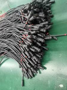 M12 2핀 암 커넥터, 구리 코어, 60cm 케이블, 푸시풀 타입, 300V 18AWG, IP68 방수, LED 조명용 - Product Image 3