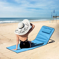 Chaise de piscine de plage à dossier haut Chaise de jardin en métal en aluminium durable et légère avec tissu Oxford pour une utilisation en extérieur