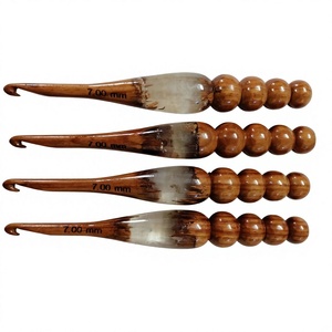Wooden & Resin Colorful Fashion <b>Crochet</b> <b>Hook</b> Needles <b>Set</b> 20cm 3mm Convenient for Hand Knitting and <b>Crochet</b> DIY Crafts - Product Image 6