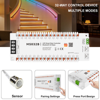 Kit d'éclairage d'escalier intelligent à LED avec capteur de mouvement, contrôleur couleur pleine, WIFI, structure de sol, fondation